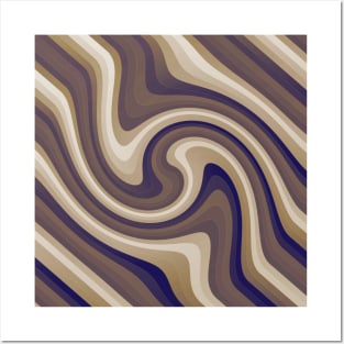 Brown Waves Posters and Art